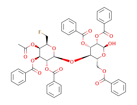 4-O-acetyl-2,3-di-O-benzoyl-6-deoxy-6-fluoro-β-D-galactopyranosyl-(1->4)-2,3,6-tri-O-benzoyl-α-D-mannopyranose
