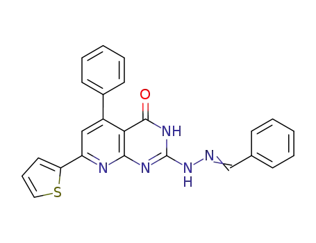 2-(2-benzylidenehydrazinyl)-5-phenyl-7-(thiophen-2-yl)pyrido[2,3-d]pyrimidin-4(3H)-one