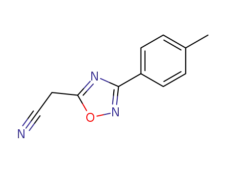 Molecular Structure of 58599-00-1 (3-(4-METHYLPHENYL)-1,2,4-OXADIAZOL-5-YL]ACETONITRILE)