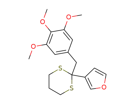 Molecular Structure of 179752-27-3 (3-[2-(3,4,5-Trimethoxy-benzyl)-[1,3]dithian-2-yl]-furan)