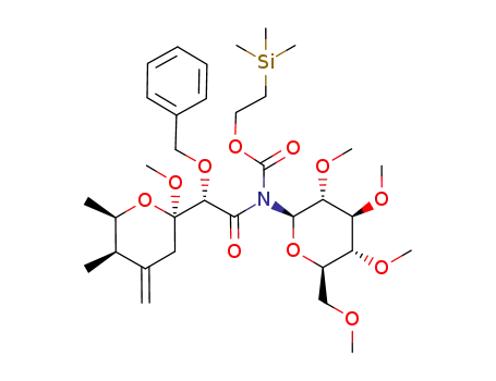 [(S)-2-Benzyloxy-2-((2R,5R,6R)-2-methoxy-5,6-dimethyl-4-methylene-tetrahydro-pyran-2-yl)-acetyl]-((2R,3R,4S,5R,6R)-3,4,5-trimethoxy-6-methoxymethyl-tetrahydro-pyran-2-yl)-carbamic acid 2-trimethylsilanyl-ethyl ester