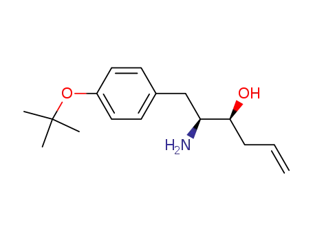 Molecular Structure of 246158-06-5 ((2S,3S)-2-amino-1-(4-tert-butoxyphenyl)hex-5-en-3-ol)