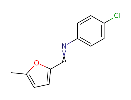 Molecular Structure of 51305-59-0 (Benzenamine, 4-chloro-N-[(5-methyl-2-furanyl)methylene]-)