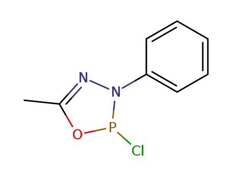 Molecular Structure of 19525-44-1 (1,3,4,2-Oxadiazaphosphole, 2-chloro-2,3-dihydro-5-methyl-3-phenyl-)