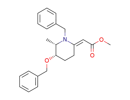 [(5S,6S)-1-Benzyl-5-benzyloxy-6-methyl-piperidin-(2E)-ylidene]-acetic acid methyl ester