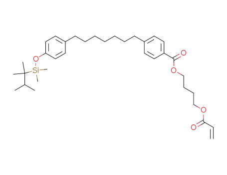 Molecular Structure of 162380-34-9 ((acrylyloxy)-1,4-tetramethylene 4-<7-<4-<(dimethylthexylsilyl)oxy>phenyl>heptylidene>benzoate)