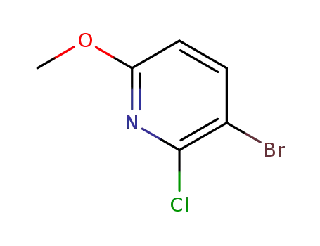Molecular Structure of 777931-67-6 (3-BROMO-2-CHLORO-6-METHOXYPYRIDINE)