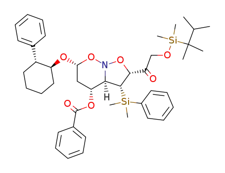 (2S,3R,3aR,4R,6R)-4-(benzoyloxy)-2-{2-[dimethyl(1,1,2-trimethylpropyl)silyloxy]-1-oxoethyl}-3-(dimethylphenylsilyl)-6-[(1S,2R)-(2-phenylcyclohexyl)oxy]hexahydroisoxazolo[2,3-b][1,2]oxazine