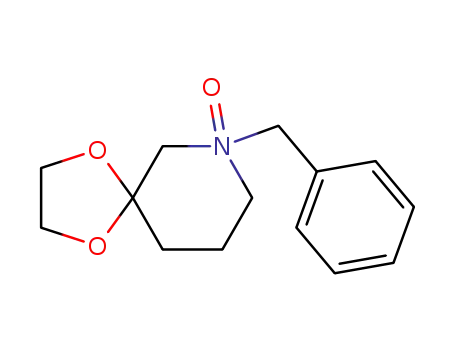 Molecular Structure of 132462-20-5 (7-Benzyl-1,4-dioxa-7-aza-spiro[4.5]decane 7-oxide)