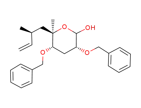 (3R,5S,6R)-3,5-Bis-benzyloxy-6-methyl-6-((S)-2-methyl-but-3-enyl)-tetrahydro-pyran-2-ol