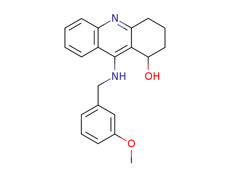 Molecular Structure of 104628-27-5 (9-[(3-methoxybenzyl)amino]-1,2,3,4-tetrahydroacridin-1-ol)