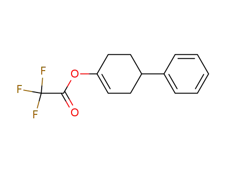 Molecular Structure of 130399-91-6 (Trifluoro-acetic acid 4-phenyl-cyclohex-1-enyl ester)