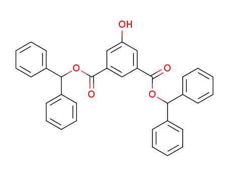 Molecular Structure of 113585-51-6 (1,3-Benzenedicarboxylic acid, 5-hydroxy-, bis(diphenylmethyl) ester)