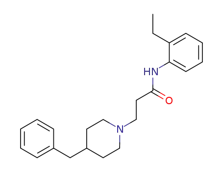 Molecular Structure of 100222-08-0 (3-(4-Benzyl-piperidin-1-yl)-N-(2-ethyl-phenyl)-propionamide)