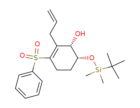 Molecular Structure of 105728-97-0 (cis-4-<(tert-butyldimethylsilyl)oxy>-3-hydroxy-1-(phenylsulfonyl)-2-(2'-propenyl)cyclohexene)