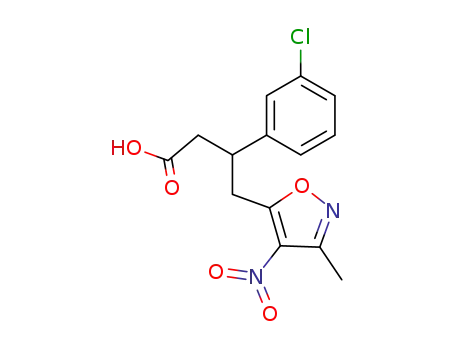 3-(3-chlorophenyl)-4-(3-methyl-4-nitroisoxazol-5-yl)butanoic acid