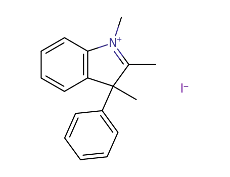 Molecular Structure of 51167-73-8 (3H-Indolium, 1,2,3-trimethyl-3-phenyl-, iodide)