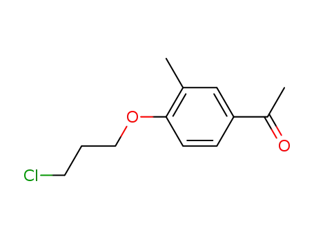 Molecular Structure of 111627-47-5 (1-[4-(3-chloropropoxy)-3-methylphenyl]ethanone)