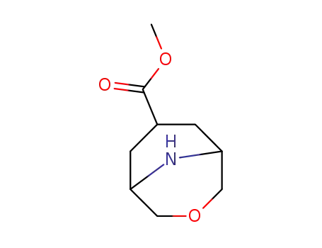 Molecular Structure of 1363382-76-6 (3-Oxa-9-aza-bicyclo[3.3.1]nonane-7-carboxylic acid Methyl ester hydrochloride)