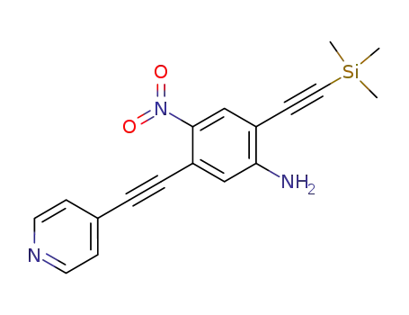 4-amino-2-(4'-ethynylpyridyl)-1-nitro-5-(trimethylsilylethynyl)benzene