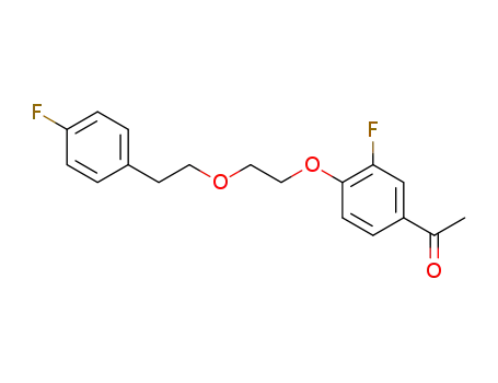 Molecular Structure of 81228-00-4 (3'-fluoro-4'-<2-<<2-(4-fluorophenyl)ethyl>oxy>ethoxy>acetophenone)