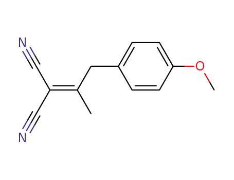 Molecular Structure of 69358-84-5 (2-(1-(4-methoxyphenyl)propan-2-ylidene)malononitrile)