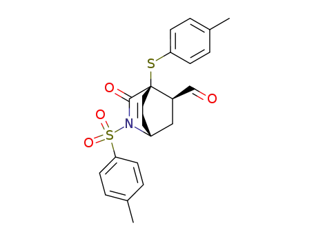 4-(4-methylbenzenesulfenyl)-2-(4'-methylbenzenesulfonyl)-3-oxo-2-azabicyclo<2.2.2>oct-7-ene-5-endo-carboxaldehyde