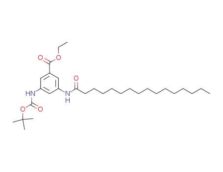 3-(N-tert-butoxycarbonylamino)-5-(N'-hexadecanoylamino)benzoic acid ethyl ester