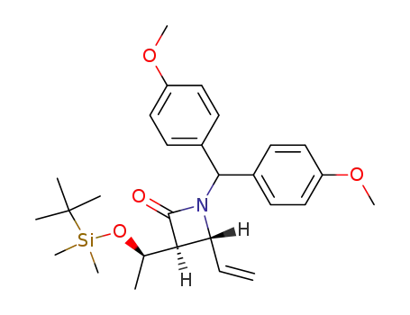 (3S,4R)-3-<(R)-1-(t-butyldimethylsilyloxy)ethyl>-1-di-p-anisylmethyl-4-vinyl-2-azetidinone