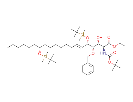 ethyl (2S,3R,4S,5S,14R)-4-benzyloxy-2-(tert-butoxycarbonylamino)-5,14-di(tert-butyldimethylsiloxy)-3-hydroxyeicos-6-enoate