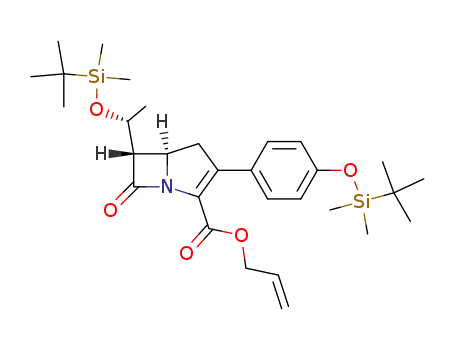 (5R,6S)-6-[(R)-1-(tert-Butyl-dimethyl-silanyloxy)-ethyl]-3-[4-(tert-butyl-dimethyl-silanyloxy)-phenyl]-7-oxo-1-aza-bicyclo[3.2.0]hept-2-ene-2-carboxylic acid allyl ester