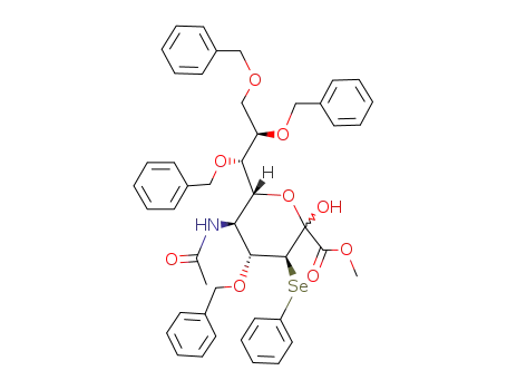 methyl 5-acetamido-4,7,8,9-tetra-O-benzyl-3,5-dideoxy-3-phenylseleno-D-erythro-β-L-gluco-2-nonulopyranosonate