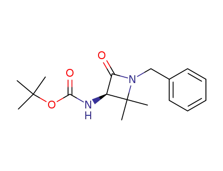 (3R)-1-benzyl-3-<<(tert-butyloxy)carbonyl>amino>-4,4-dimethyl-β-azetidinone