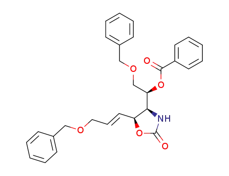 (4R,5S,1'S,E)-4-[1'-benzoyloxy-2'-(benzyloxy)ethyl]-5-[3''-(benzyloxy)-prop-1''-enyl]oxazolidin-2-one