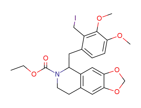 2-Ethoxycarbonyl-1,2,3,4-tetrahydro-1-(2-iodmethyl-veratryl)-6,7-methylendioxy-isochinolin
