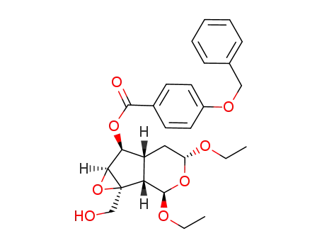 4-Benzyloxy-benzoic acid (1aS,1bS,2R,4R,5aR,6S,6aS)-2,4-diethoxy-1a-hydroxymethyl-octahydro-1,3-dioxa-cyclopropa[a]inden-6-yl ester