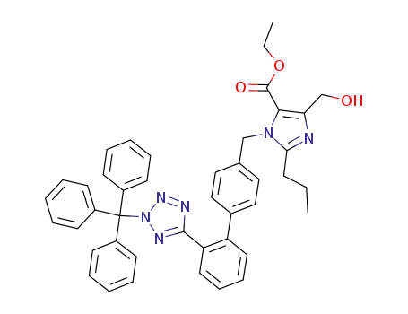 5-Hydroxymethyl-2-propyl-3-[2'-(2-trityl-2H-tetrazol-5-yl)-biphenyl-4-ylmethyl]-3H-imidazole-4-carboxylic acid ethyl ester