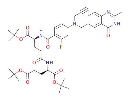 (R)-2-((S)-4-tert-Butoxycarbonyl-4-{2-fluoro-4-[(2-methyl-4-oxo-3,4-dihydro-quinazolin-6-ylmethyl)-prop-2-ynyl-amino]-benzoylamino}-butyrylamino)-pentanedioic acid di-tert-butyl ester
