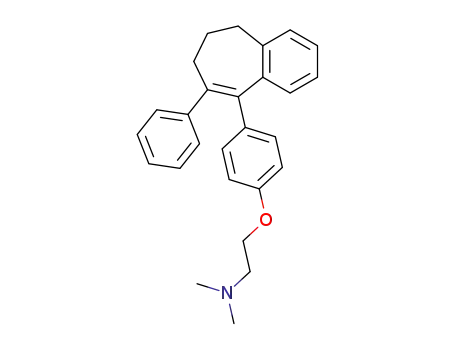 Molecular Structure of 103304-52-5 (6,7-dihydro-8-phenyl-9-(4-(2-(dimethylamino)ethoxy)phenyl)-5-H-benzocycloheptene)