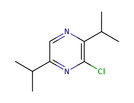 Molecular Structure of 74152-17-3 (Pyrazine, 3-chloro-2,5-bis(1-methylethyl)-)