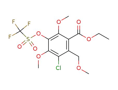 3-(carboxyethyl)-5-chloro-2,6-dimethoxy-4-(methoxymethyl)phenyl trifluoromethanesulfonate