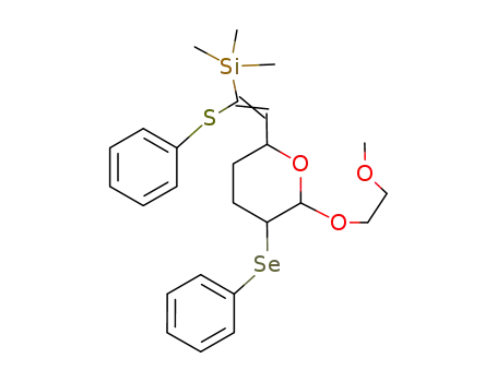 {(Z)-2-[6-(2-Methoxy-ethoxy)-5-phenylselanyl-tetrahydro-pyran-2-yl]-1-phenylsulfanyl-vinyl}-trimethyl-silane