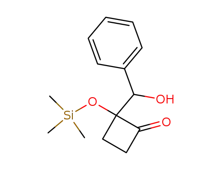 Molecular Structure of 62248-59-3 (Cyclobutanone, 2-(hydroxyphenylmethyl)-2-[(trimethylsilyl)oxy]-)
