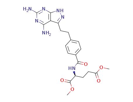 Dimethyl N-<4-<2-(2,4-diamino-7H-pyrazolo<3,4-d>pyrimidin-5-yl)ethyl>benzoyl>-L-glutamate