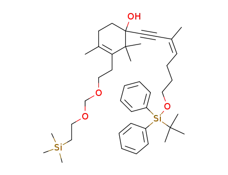 1-[(Z)-7-(tert-Butyl-diphenyl-silanyloxy)-3-methyl-hept-3-en-1-ynyl]-2,2,4-trimethyl-3-[2-(2-trimethylsilanyl-ethoxymethoxy)-ethyl]-cyclohex-3-enol