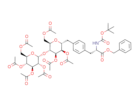 N<sup>α</sup>-(tert-butoxycarbonyl)-C-[(2',3',4',6'-tetra-O-acetyl-α-D-glucopyranosyl)-(1'->4)-(2,3,6-tri-O-acetyl-α-D-mannopyranosyl)]-L-tyrosine benzyl ester