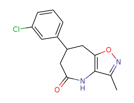 5,6,7,8-tetrahydro-7-(3-chlorophenyl)-3-methyisoxazolo<4,5-b>azepin-5(4H)-one