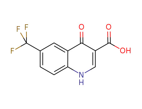 Molecular Structure of 49713-47-5 (4-HYDROXY-6-(TRIFLUOROMETHYL)-3-QUINOLINECARBOXYLIC ACID)