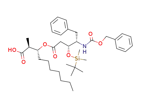 (2S,3R)-3-[(3R,4S)-4-Benzyloxycarbonylamino-3-(tert-butyl-dimethyl-silanyloxy)-5-phenyl-pentanoyloxy]-2-methyl-decanoic acid