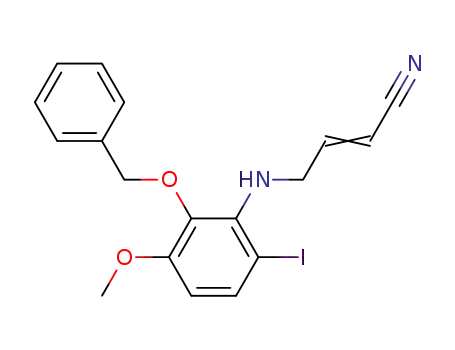 (E)-4-(2-Benzyloxy-6-iodo-3-methoxy-phenylamino)-but-2-enenitrile